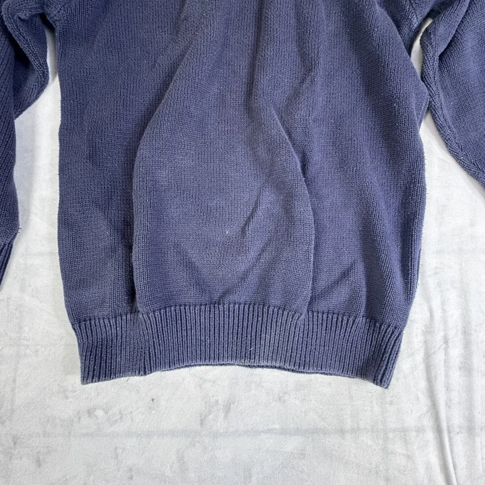 Tommy Hilfiger Sweater Men's XL Navy Chunky Knit Long Sleeve Crew Neck Pullover